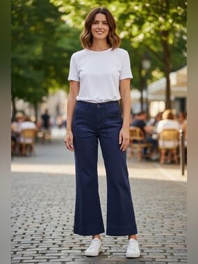 The GREAT Admiral Pant Flare Corduroy Navy Sz 29 Classic Boho Coastal
